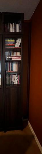 BILLY / OXBERG Boekenkast zwart eikenpatroon, Ophalen, Overige materialen, Minder dan 50 cm, 200 cm of meer