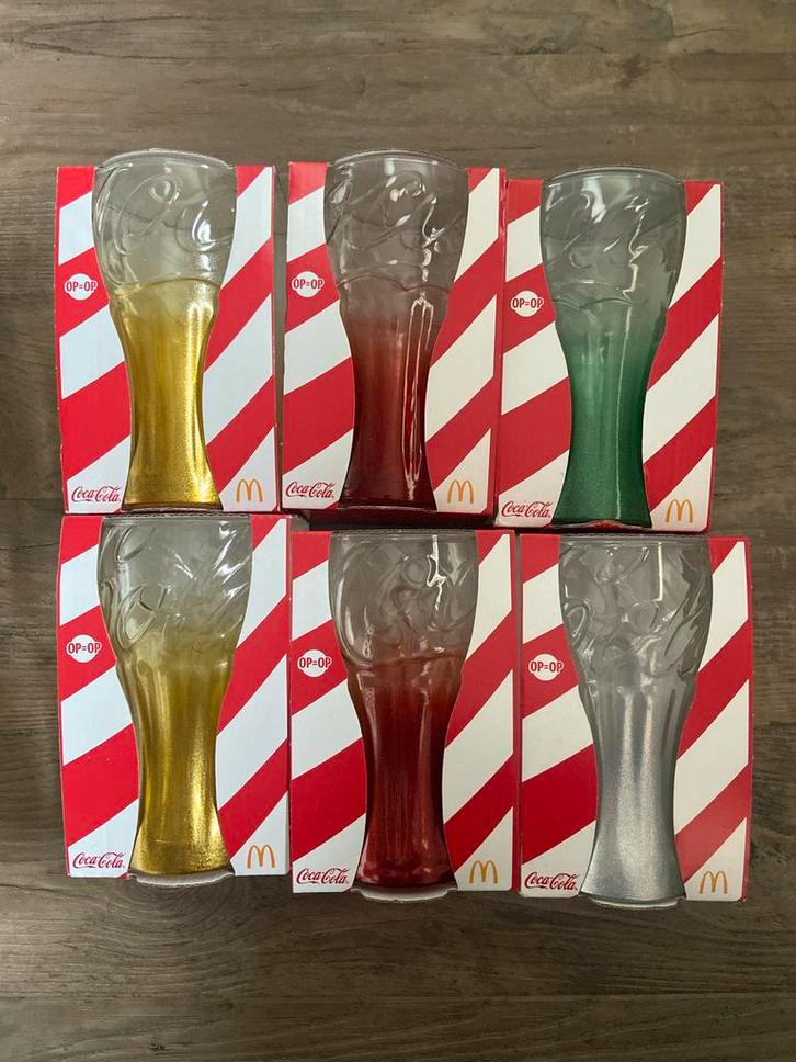 McDonalds Coca-Cola Glazen Set Limited Edition, Huis en Inrichting, Keuken | Servies, Nieuw, Glas of Glazen, Effen, Glas, Ophalen of Verzenden