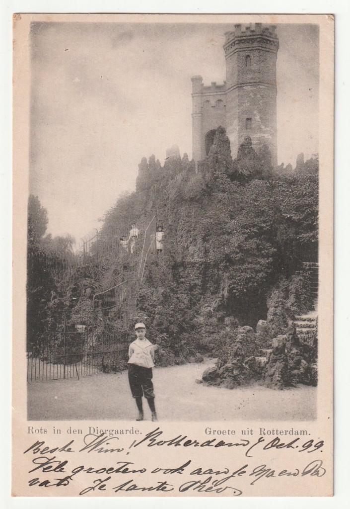 Rotterdam Rots in den Diergaarde 1899 dierentuin Blijdorp, Verzamelen, Ansichtkaarten | Nederland, Gelopen, Zuid-Holland, Voor 1920
