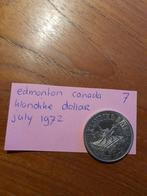 edmonton canada klondike dollar 1972, Postzegels en Munten, Munten en Bankbiljetten | Verzamelingen, Ophalen of Verzenden, Munten