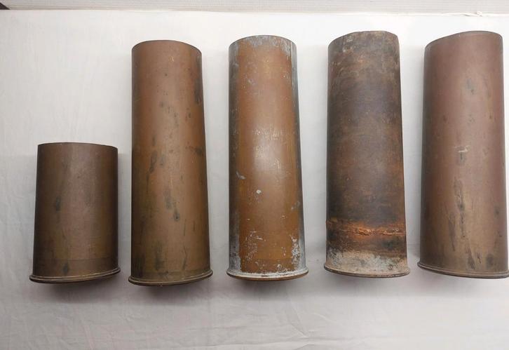 25 ponder hulzen WO2 Brits WW2 25pr kogelhulzen ONKLAAR, Verzamelen, Militaria | Tweede Wereldoorlog, Hulzen of Bodemvondsten