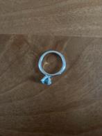 Le Chic Witgouden Ring met Blauwe Topaas, Ophalen, Blauw, Zo goed als nieuw, 17 tot 18