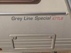 Kip Grey Line speciale 47 TLB met mover en cassette luifel, Caravans en Kamperen, Omvormbare zithoek, Kip, Treinzit, 4 tot 5 meter