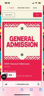 Afronation ticket, Meerdaags, Eén persoon