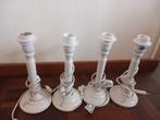 Witte metalen tafellamp lamp 28cm geldrop ehv mierlo, Ophalen of Verzenden, Minder dan 50 cm