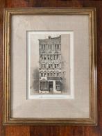 Litho oud huis in de Brugstraat Te Maastricht P Schipperus, Antiek en Kunst, Ophalen of Verzenden