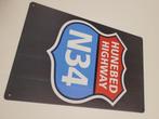 Hunebed Highway N34 reclamebord van metaal wandbord deco, Info@deconoord.nl, Deco Noord, Nieuw, Ophalen of Verzenden
