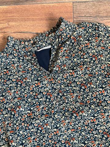 Gevoerde jurk, donker blauw, paisley print, Moscow, maat M beschikbaar voor biedingen