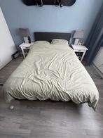 Boxspring grijs, Ophalen, Gebruikt, Tweepersoons, 140 cm