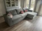Grijze hoekbank, Huis en Inrichting, Banken | Complete zithoeken, Ophalen, Gebruikt, Stof