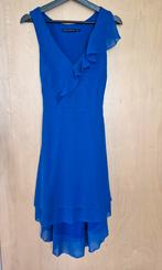 Soepelvallende, koningsblauwe zomerjurk, Ophalen, Blauw, Knielengte, Steps