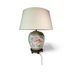 Vintage Chinese tafellamp koi karpers lelies libelles # 9773, Overige materialen, Gebruikt, L, L