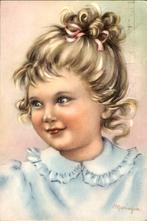 meisjeshoofd, artissigned jaren 60, Verzamelen, Verzenden, 1960 tot 1980, Gelopen, Kinderen