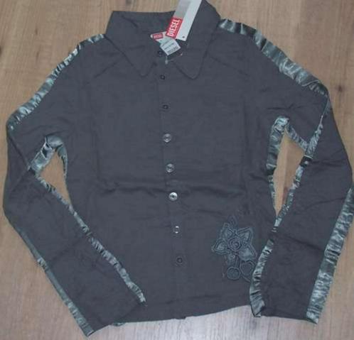 *SALE* Grijze Diesel blouse maat 164 *NieuW* a, Kinderen en Baby's, Kinderkleding | Maat 164, Nieuw, Meisje, Overhemd of Blouse