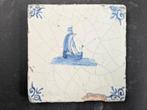 Delfsblauwe tegel met boot, Ophalen