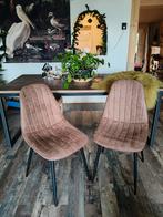 Eetkamerstoelen microleder, Huis en Inrichting, Stoelen, Ophalen, Gebruikt, Bruin