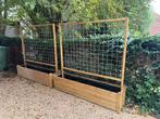 2 x Talen plantenbak met hekwerk (40x180 cm), Ophalen, Zo goed als nieuw, IJzer, Tuinhek