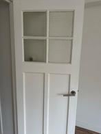 4 x Witte binnendeur met glas, Doe-het-zelf en Verbouw, Deuren en Horren, Ophalen, Minder dan 80 cm, Binnendeur, 200 tot 215 cm