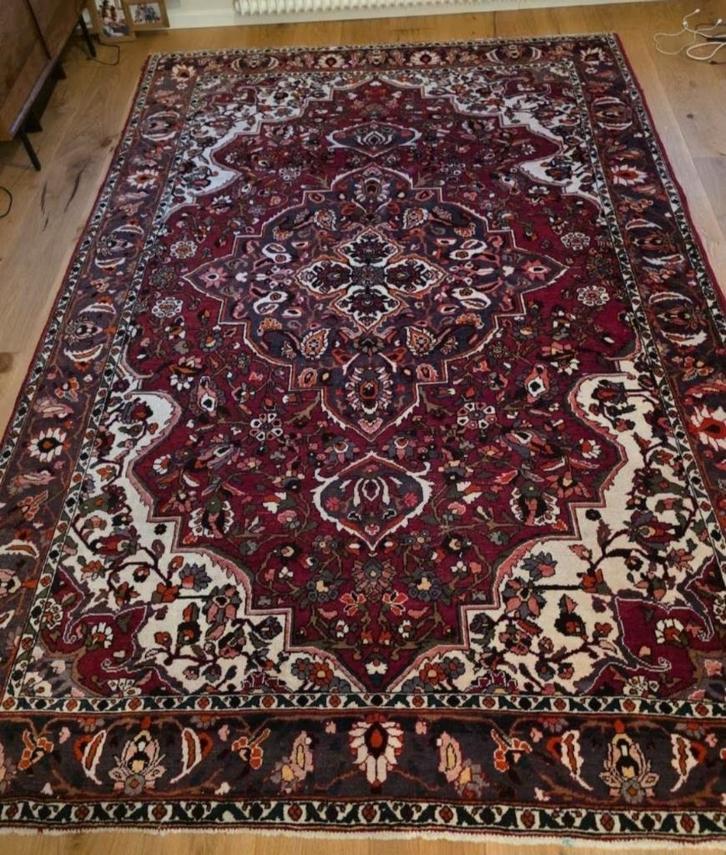 Kashan wollen tapijt uit Iran, gecertificeerd,  210x310, Huis en Inrichting, Stoffering | Tapijten en Kleden, Gebruikt, 200 cm of meer