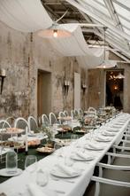 Donkergroene Shifon Tafel Loper - 15 Meter, Ophalen of Verzenden