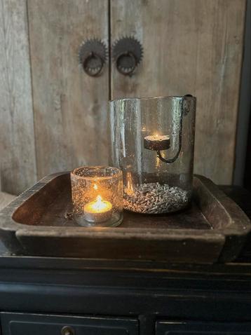 Oude sleetse brocante houten schaal bak sober imperfect beschikbaar voor biedingen