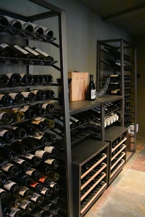 Wijnrek, wijnopslag, wijnkast, wijnstellage, stalen bar rek, Huis en Inrichting, Keuken | Keukenelementen, Nieuw, 25 tot 50 cm