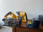 Dewalt 3x accu Cirkelzaag, klopboor breekhamer DeWalt set, Doe-het-zelf en Verbouw, Cirkelzaag, 70 mm of meer, Ophalen of Verzenden