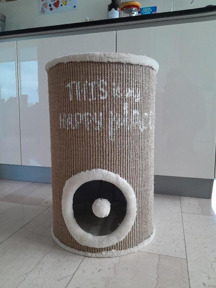 Katten krabton Ø40 x 60 cm, Dieren en Toebehoren, Krabmeubelen, Zo goed als nieuw, Krabton, Ophalen