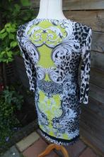 Jurk lime/ zwart/ wit Amania M mt 38 Vaste prijs, Maat 38/40 (M), Amania, Ophalen of Verzenden, Zo goed als nieuw