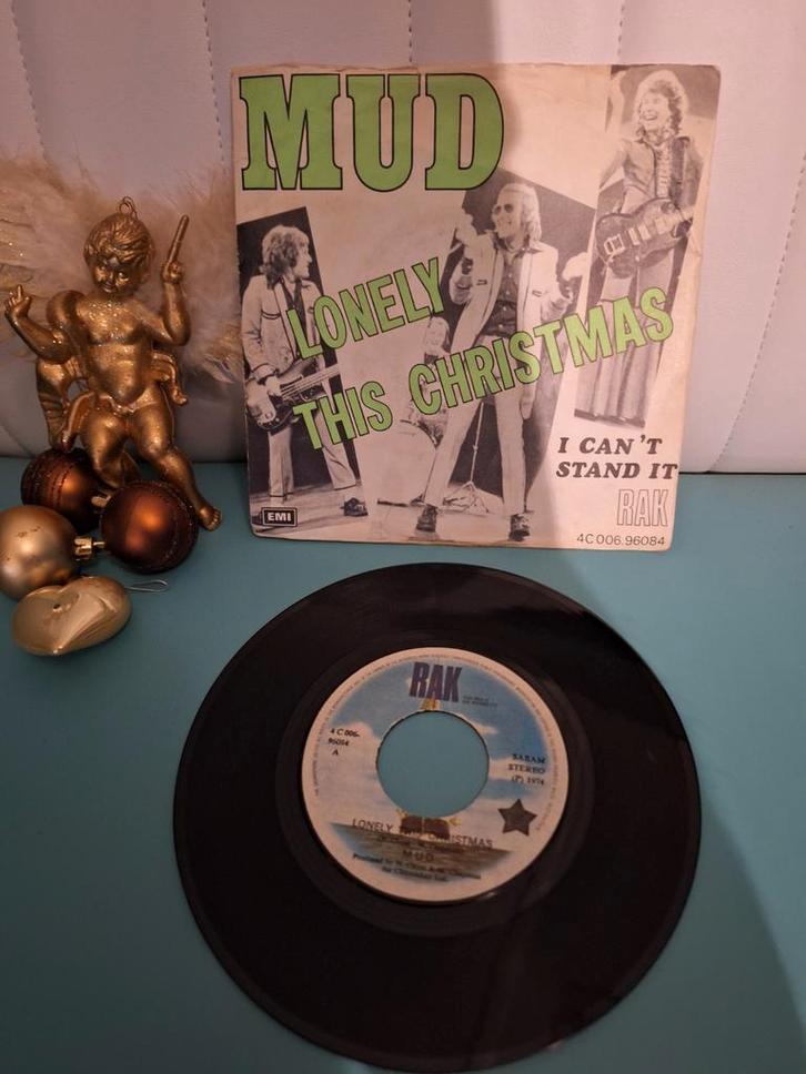 Mud - Lonely This Christmas 1974  kerst, Cd's en Dvd's, Vinyl | Pop, Gebruikt, 1960 tot 1980, Overige formaten, Ophalen of Verzenden