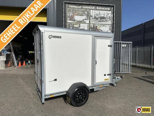 HENRA GB132613 GESLOTEN ENKEL-AS+ZIJDEUR SUPER NETJES BJ2021, Auto diversen, Aanhangers en Bagagewagens, Gebruikt
