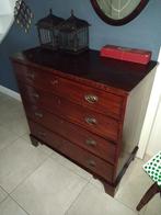 antieke ladenkast mahonie, Ophalen, Gebruikt, 50 tot 100 cm, 3 of 4 laden