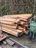 Houten gecillinderde palen en gepunt, Tuin en Terras, Gebruikt, Palen, Ophalen of Verzenden, Hardhout