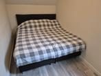 Boxspring antraciet (incl. matrassen, topper etc), Ophalen, Gebruikt, Tweepersoons, 180 cm