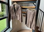 Bruin linnen pak, maat 34-36, Kleding | Dames, Kostuum of Pak, Bruin, Ophalen of Verzenden, Zo goed als nieuw