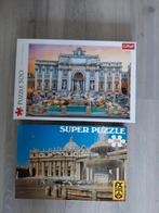2 puzzels Rome en Trevi Fontein, Ophalen, Zo goed als nieuw