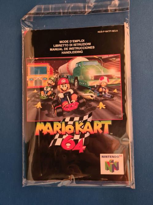 N64 - Mario Kart 64 handleiding, Hobby en Vrije tijd, Verzamelkaartspellen | Pokémon, Gebruikt, Verzenden