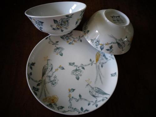 Villeroy & Boch Vivo limited edition, ontbijtbordje en 2 kom, Huis en Inrichting, Keuken | Servies, Zo goed als nieuw, Overige typen