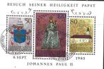 Li 1 - 1985 - Liechtenstein/Blok/Bezoek Paus, Verzenden, Gestempeld