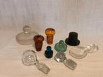 Vintage. 9 Glazen stoppers, Ophalen of Verzenden