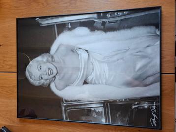 Marilyn Monroe foto schilderij ingelijst kunst zwart wit  beschikbaar voor biedingen