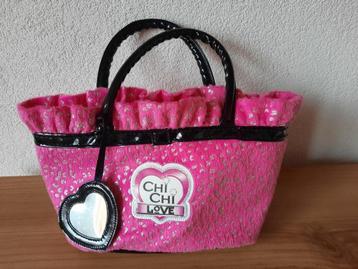 Chi Chi Love Roze Stoffen Tasje met Spiegeltje beschikbaar voor biedingen