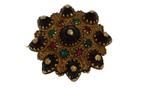 Friesland 14k gouden antieke ster broche granaat paste fraai, Sieraden, Tassen en Uiterlijk, Antieke sieraden, Ophalen of Verzenden