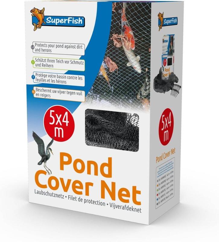 SuperFish Pond Cover Net 5x4 meter afdeknet, Tuin en Terras, Vijver-toebehoren, Nieuw, Vijvernet, Ophalen of Verzenden