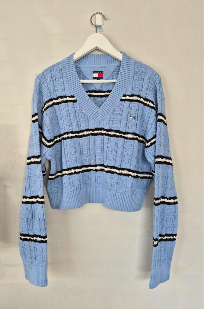 Tommy hilfiger icon v hals trui 
nieuw, Kleding | Dames, Truien en Vesten, Zo goed als nieuw, Maat 36 (S), Blauw, Ophalen of Verzenden