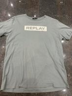 Replay T-shirt Logo – Grijs – Maat L, Maat 52/54 (L), Verzenden, Wit, Zo goed als nieuw