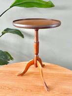 Vintage houten plantentafel bijzettafeltje, Ophalen of Verzenden, Gebruikt, Rond, Hout