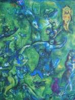 Marc Chagall Kleur Lithografie" Arabian Nights"Afb 9 Gen Gel, Antiek en Kunst, Ophalen of Verzenden