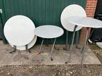 Partij van 4 lage- en 2 statafels, Huis en Inrichting, Tafels | Eettafels, Ophalen, Gebruikt, Rond, 50 tot 100 cm