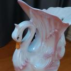 Vaas Vintage Capodimonte Zwanen  Schoonheid., Gebruikt, Wit, Aardewerk of Porselein, Ophalen of Verzenden